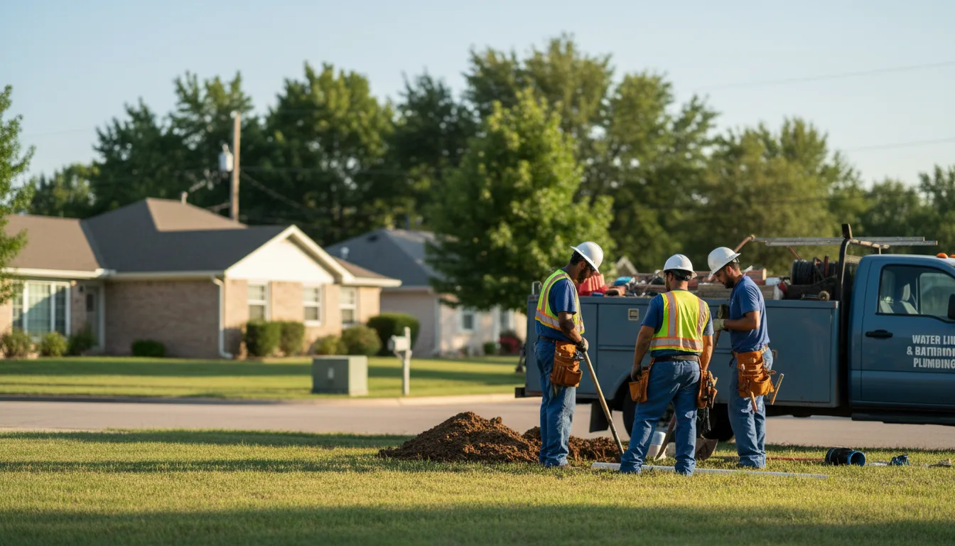 Residential water line and bathroom plumbing service in Burchard, NE